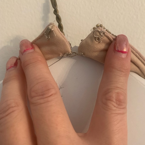 TLC Say Yes To The Prom navy blue skirt with beige sequin top dress. Size 3. - Picture 11 of 13